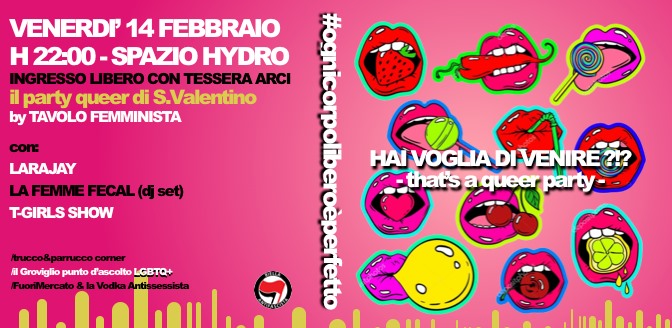 San Valentino Queer party, Spazio Hydro, 2020