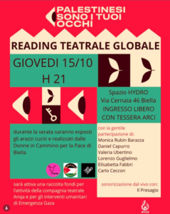 PALESTINESI SONO I TUOI OCCHI. Reading teatrale